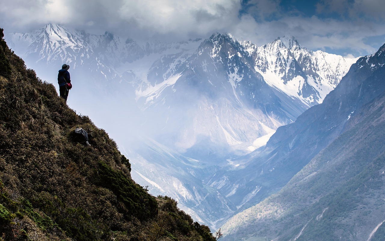mountain, clouds, scenic view, nature, landscape, mountain, mountain, mountain, mountain, mountain